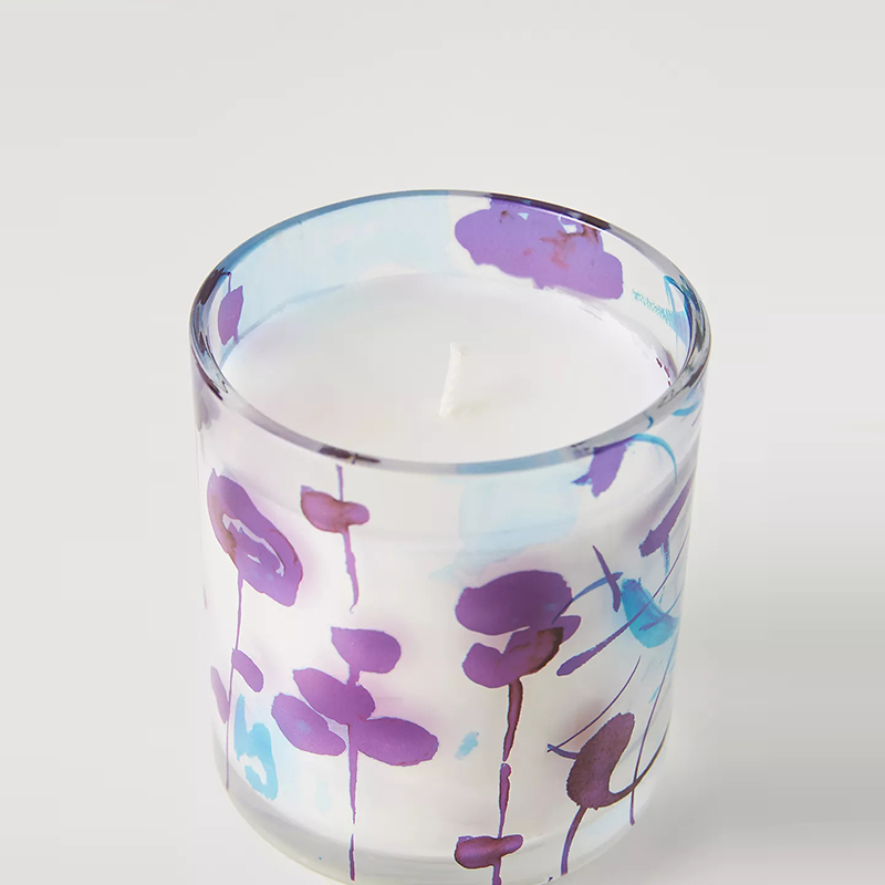 M&Scent Luxury Custom Decoration Private Label 3 Wick A Sunday Painter Glass Křišťálové vonné svíčky ze sójového vosku