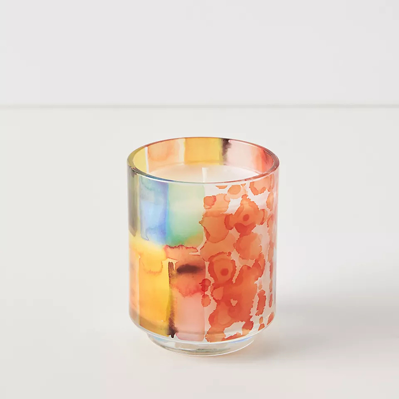 M&Scent Luxury Custom Decoration Private Label 3 Wick A Sunday Painter Glass Křišťálové vonné svíčky ze sójového vosku