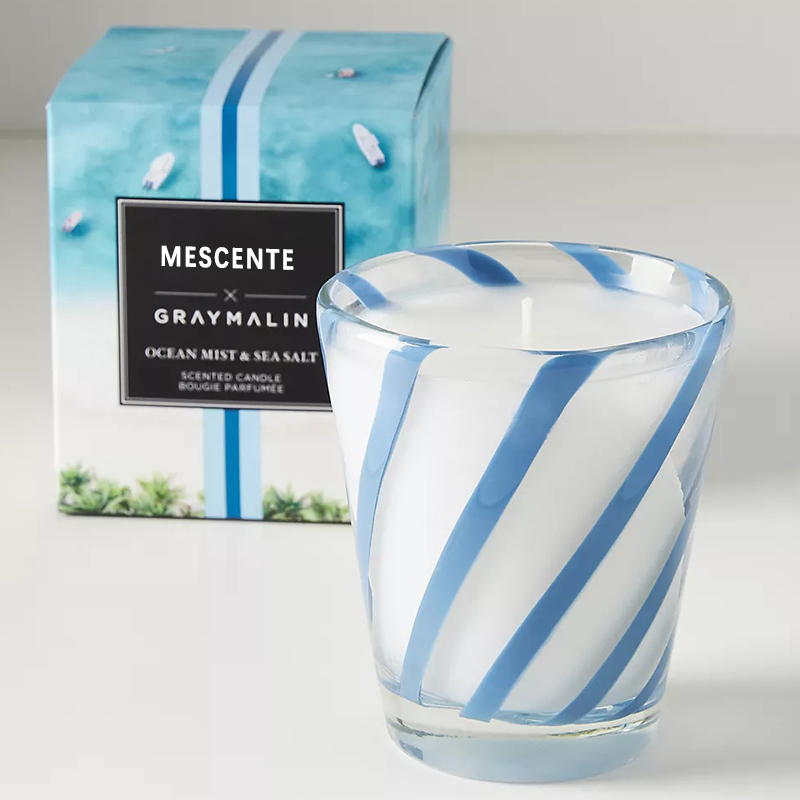 Svatební vonné svíčky s osobním logem M&Scent Luxury White Soy Wax