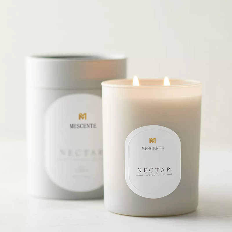 M&Scent Custom Logo Meditace Netoxické kameny Bylinkové ručně nalévané přírodní vonné křišťálové svíčky ze sójového vosku