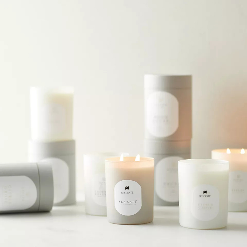 M&Scent Custom Logo Meditace Netoxické kameny Bylinkové ručně nalévané přírodní vonné křišťálové svíčky ze sójového vosku