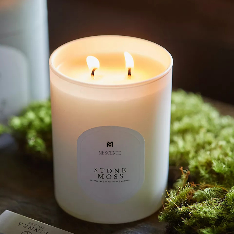 M&Scent Custom Logo Meditace Netoxické kameny Bylinkové ručně nalévané přírodní vonné křišťálové svíčky ze sójového vosku