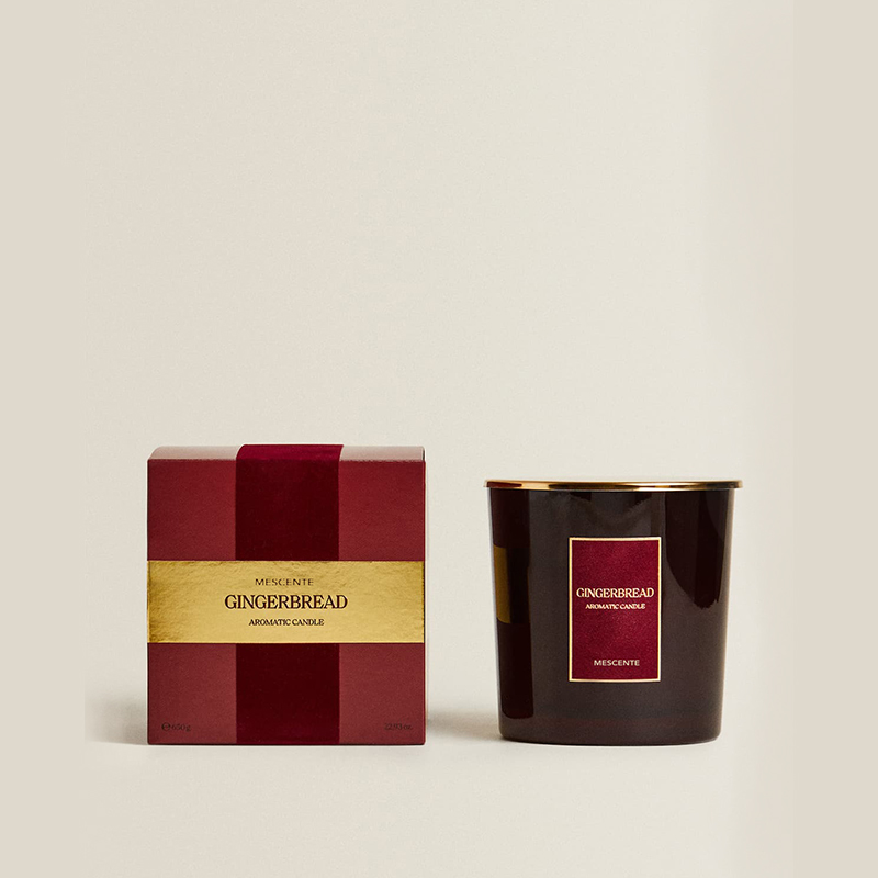 M&Scent Vlastní luxusní 3 uzlové svíčky Personalizované privátní označení Vonná svíčka z černého matného skla