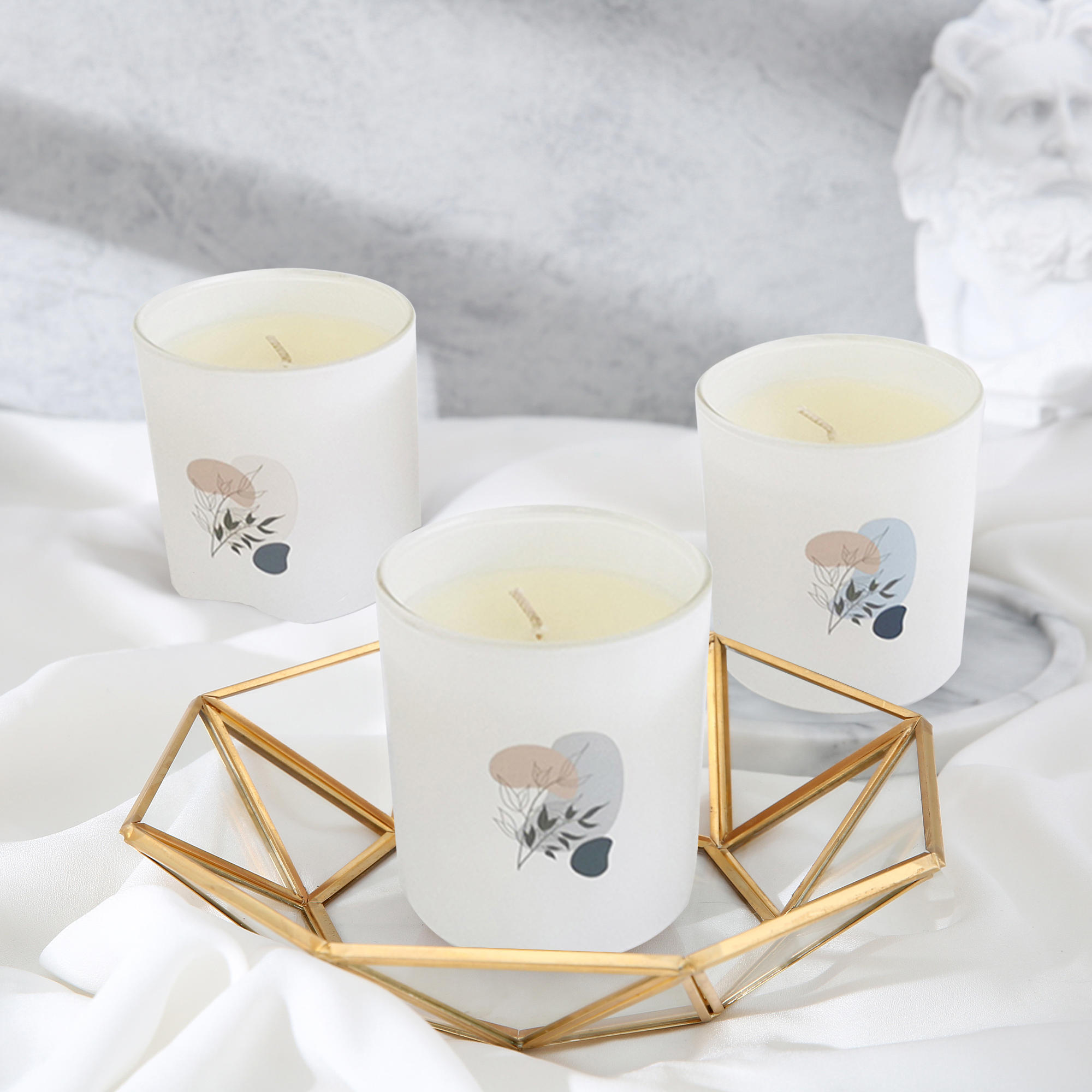 M&Scent Vícenásobné vysoce kvalitní 100% přírodní aroma vonné sójové svíčky ve skleněné nádobě s víkem