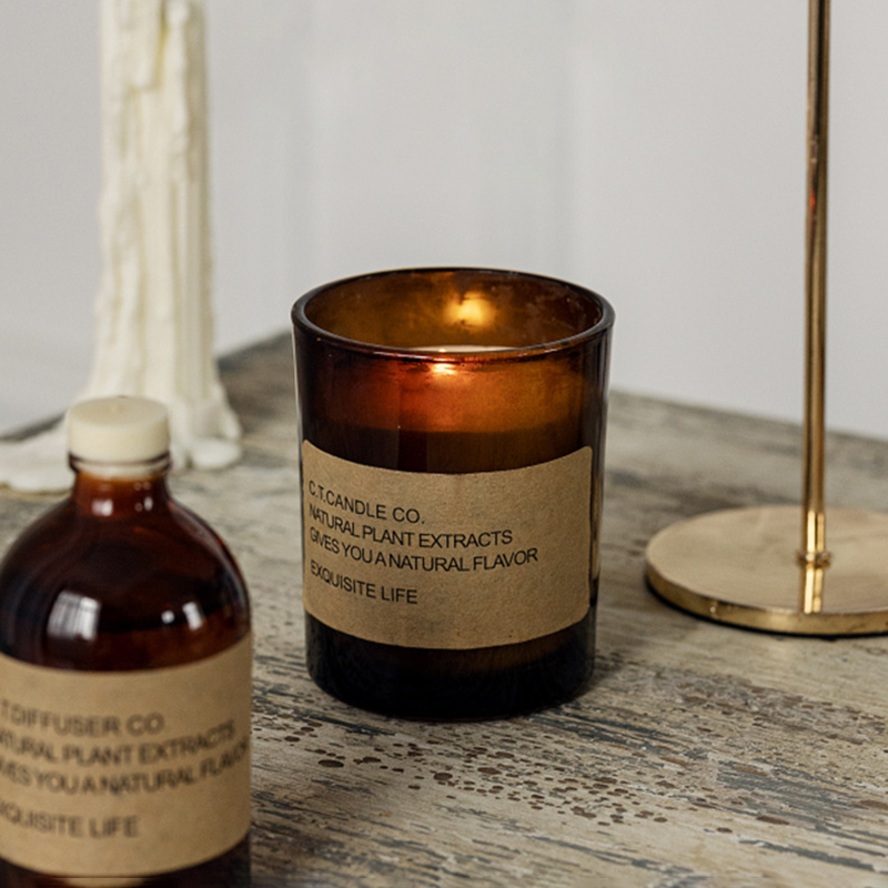 M&Scent luxusní dekorační domácí rákosový difuzér a sada vonných svíček s krabičkovým balením