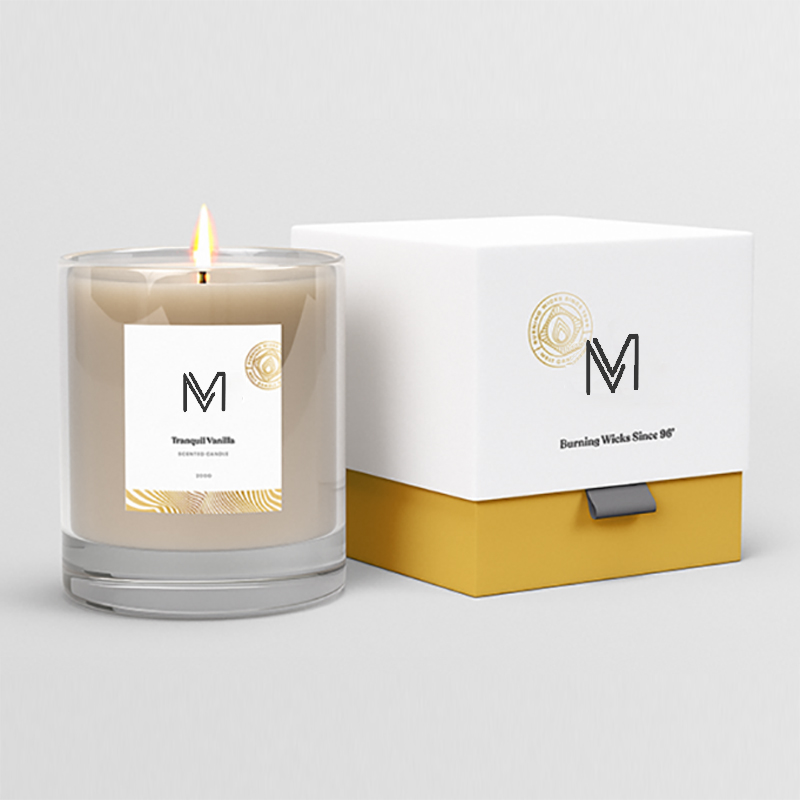 M&Scent velkoobchodní továrna přímo luxusní privátní značka vonné svíčky ze sójového vosku s krabicí ve velkém