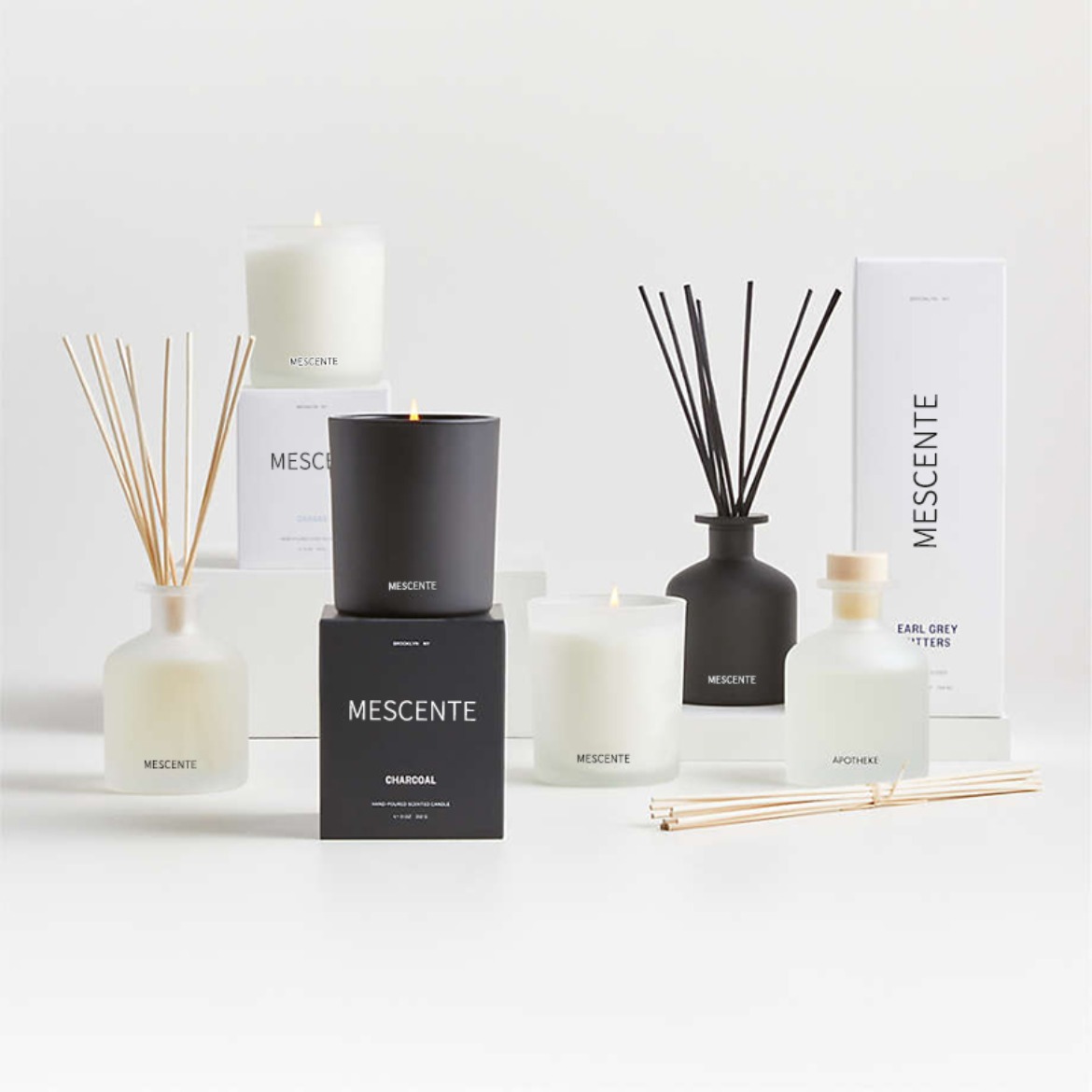 M&Scent luxusní privátní značka fialová barva aroma rákosový difuzér dárková sada s krabičkou