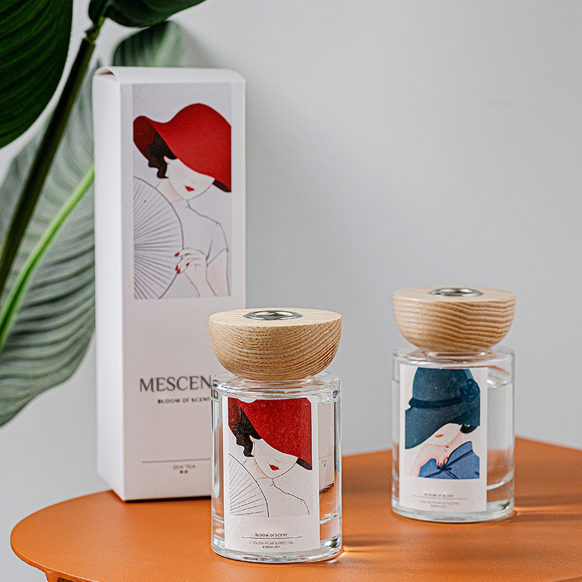 M&Scent velkoobchodní sady rákosových difuzérů na skleněné láhve privátní značky se zátkou
