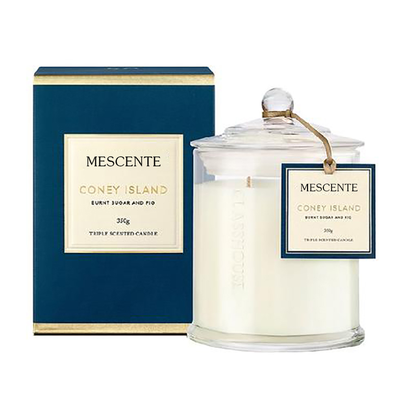 M&Scent velkoobchodní luxusní vlastní soukromý štítek Vánoční klenutá sklenice vonné sójové svíčky s víčkem