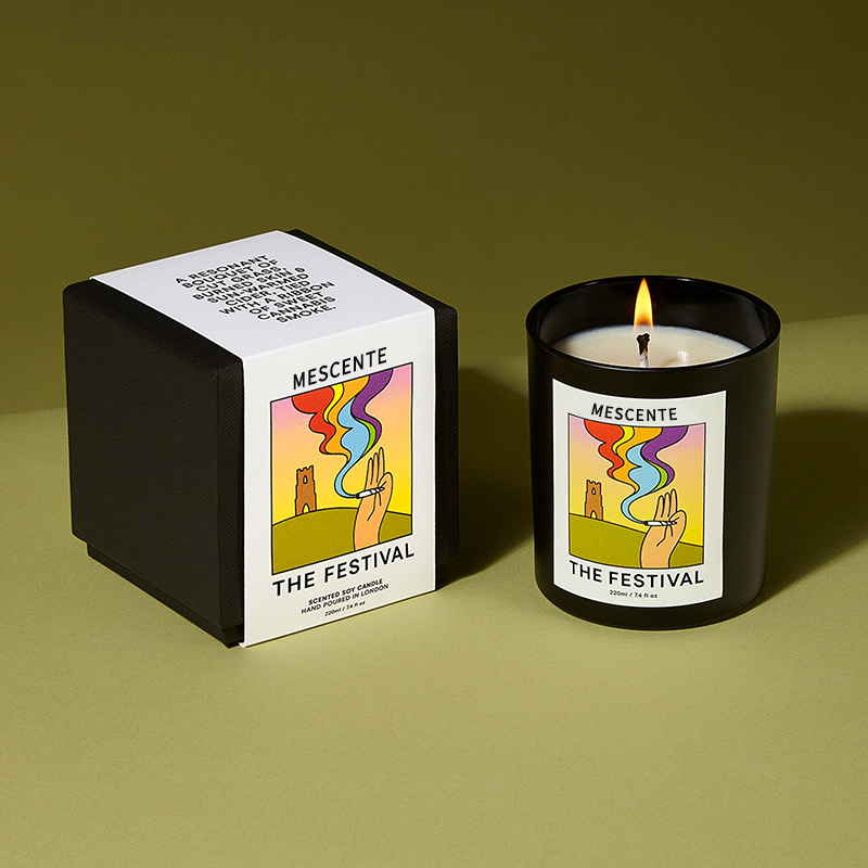 M&Scent velkoobchod luxusní zakázková soukromá etiketa Ručně vyráběné vánoční křišťálové aroma svíčky se sójovým voskem
