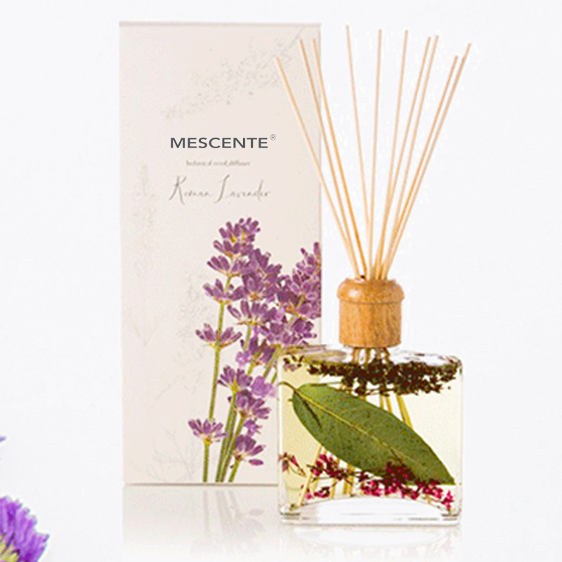 Velkoobchodní vysoce kvalitní luxusní zakázkový privátní štítek Flower Sola Wood Aroma rákosový difuzér s krabičkou