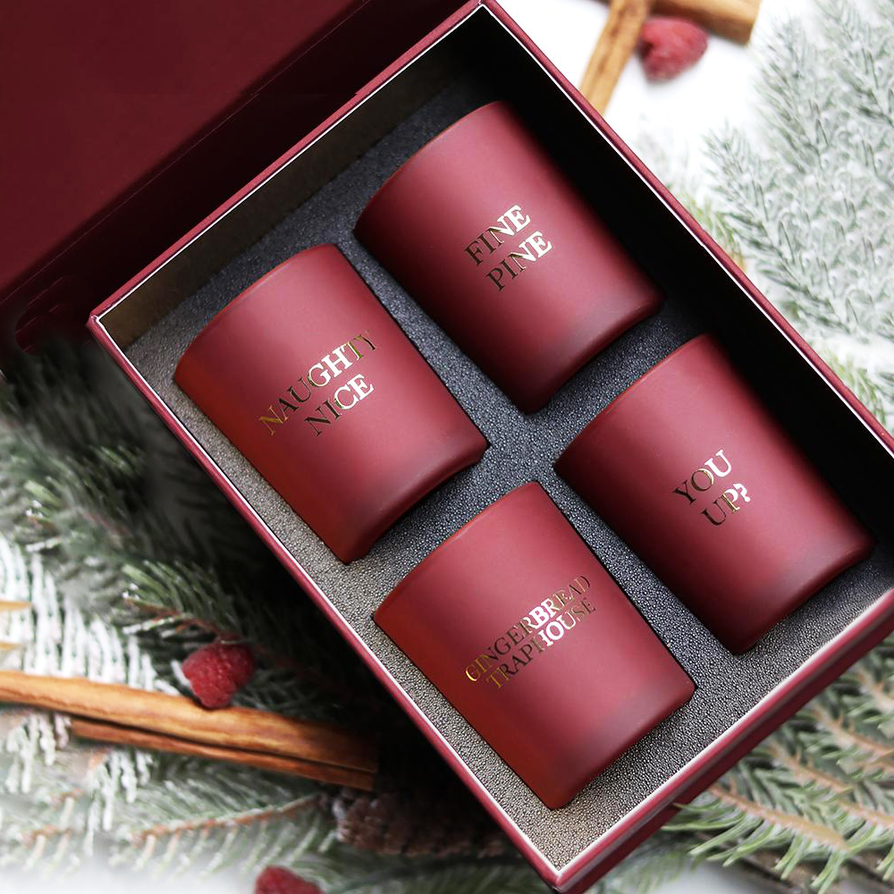 Luxusní dárková sada vonných svíček M&Scent privátní značky pro domácnost, 4 ks