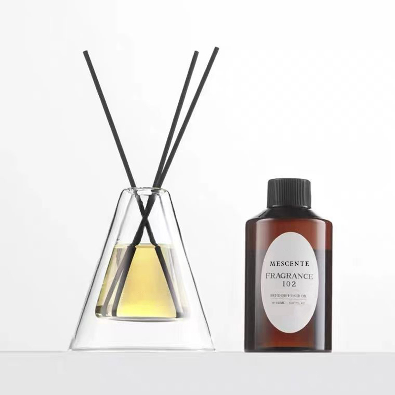 Vlastní velká Hex Essenza Jedinečná skleněná láhev Bílá Matná Extra Air Aroma Rákosový difuzér Domácí vůně, rákosové difuzory Vánoce