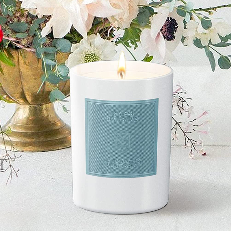 M&Scent velkoobchodní zakázková luxusní černá skleněná skleněná vánoční sada svíček se sójovým voskem