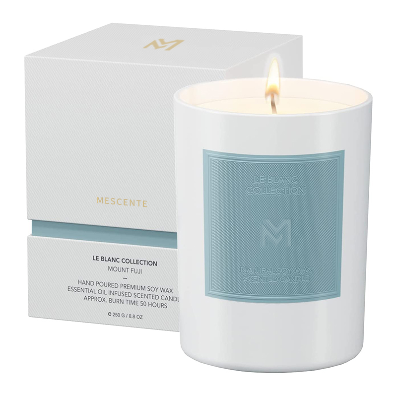 M&Scent velkoobchodní zakázková luxusní černá skleněná skleněná vánoční sada svíček se sójovým voskem