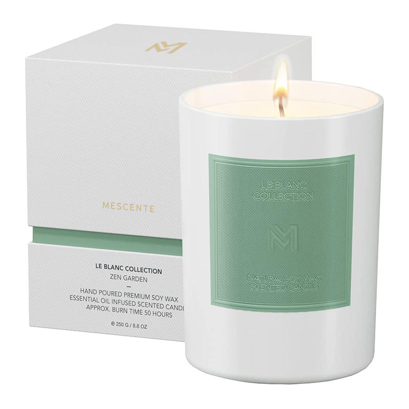 M&Scent velkoobchodní zakázková luxusní černá skleněná skleněná vánoční sada svíček se sójovým voskem