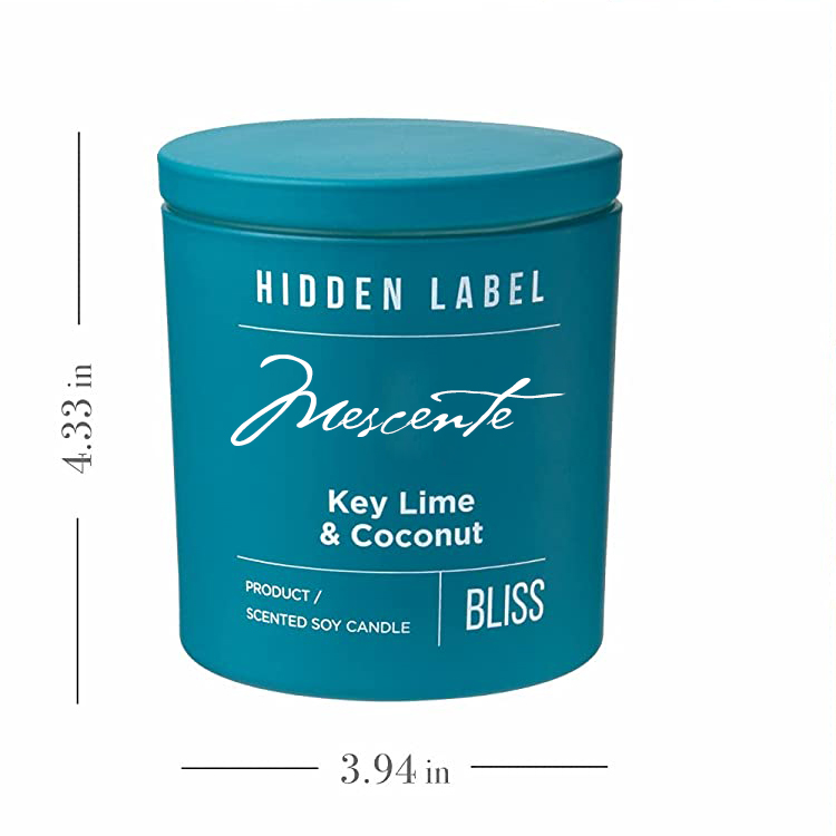 M&Scent velkoobchod luxusní privátní značka černé sklenice vonné svíčky ze sójového vosku s krystaly