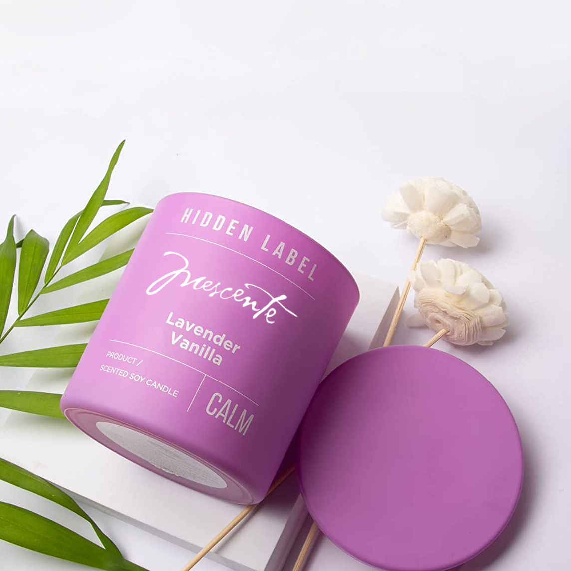 M&Scent velkoobchod luxusní privátní značka černé sklenice vonné svíčky ze sójového vosku s krystaly