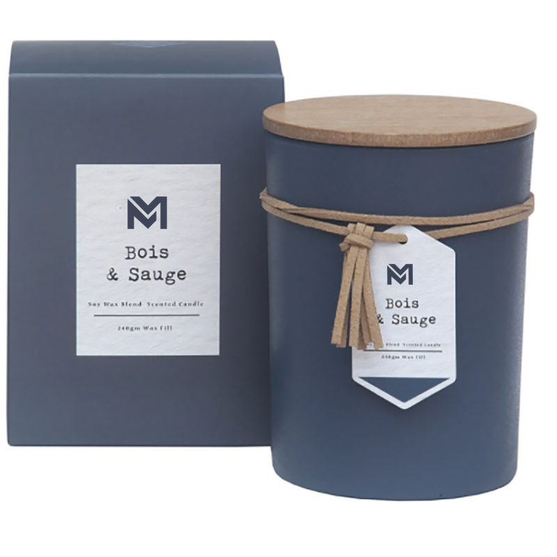 M&S vůně Velkoobchod Private Label Dřevěné víčko Aromaterapeutická vůně Sojový vosk Svíčka Dárková sada ve skleněné nádobě