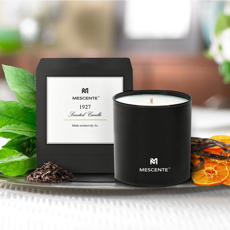 M&S vůně velkoobchod luxusní soukromá značka chromové mužské aromaterapeutické svíčky 22 oz s krystaly uvnitř