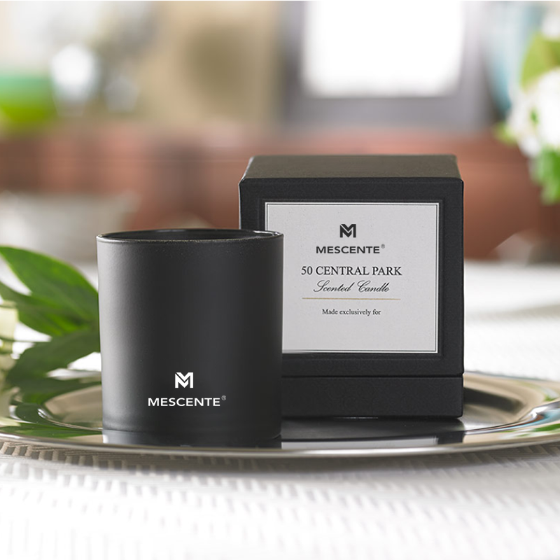 M&S vůně velkoobchod luxusní soukromá značka chromové mužské aromaterapeutické svíčky 22 oz s krystaly uvnitř