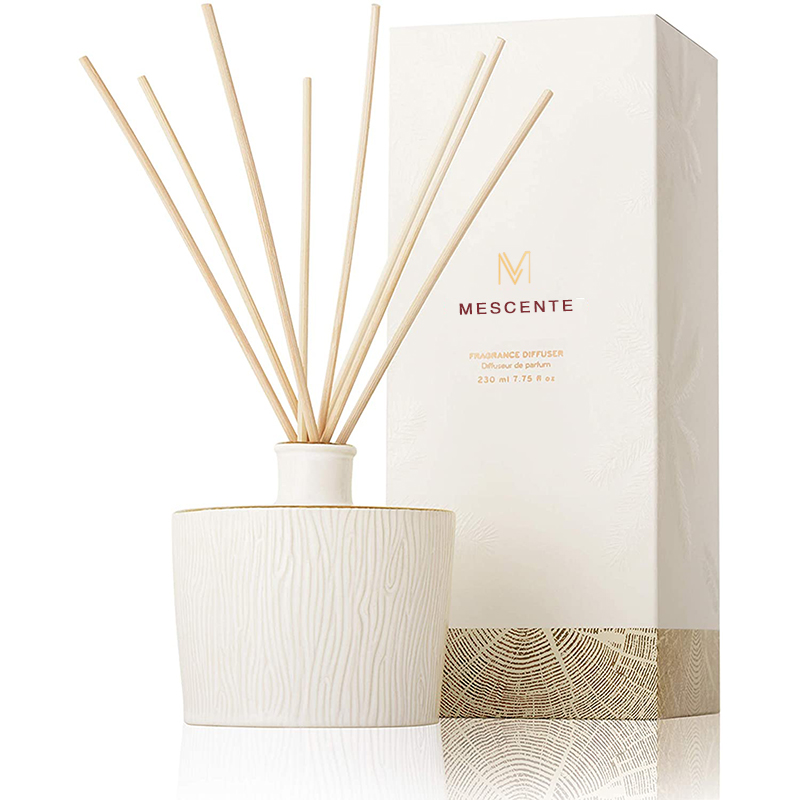 Velkoobchod M&Scent Luxusní skleněná láhev Stik Fiber Kulatý dřevěný šroubový Aroma rákosový difuzér Dárkové sady