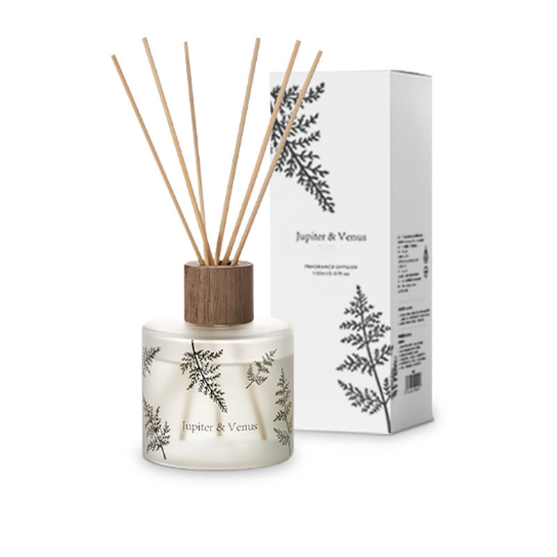 Velkoobchod M&Scent Luxusní zakázkové dekorativní jantarové sklo Bez ohně Unikátní Transparentní Květinový Aroma Reed Difuzér