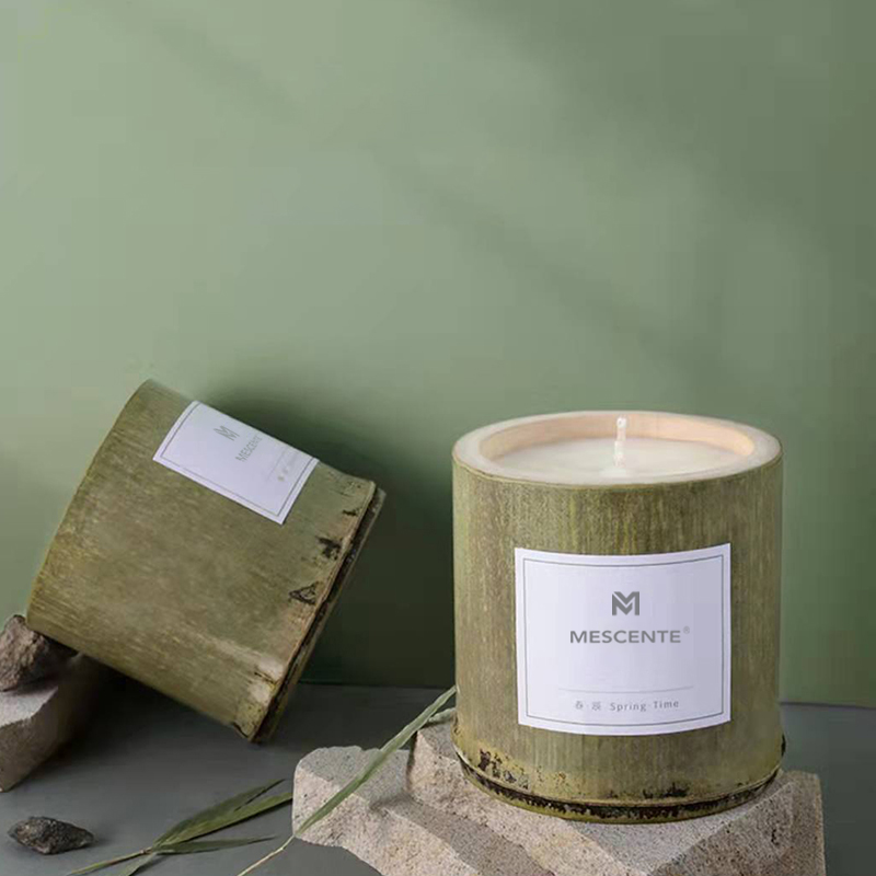 M&Scent luxusní dřevěné svícení svíčky privátní značky s vůní krabičky