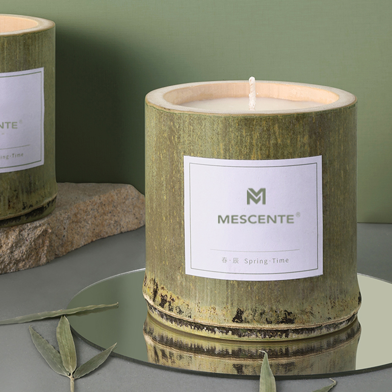 M&Scent luxusní dřevěné svícení svíčky privátní značky s vůní krabičky