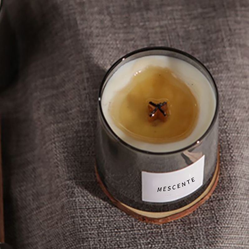 M&Scent luxusní skleněné dózy křišťálové dřevěné knoty vonná svíčka ze sójového vosku, svatební svíčky