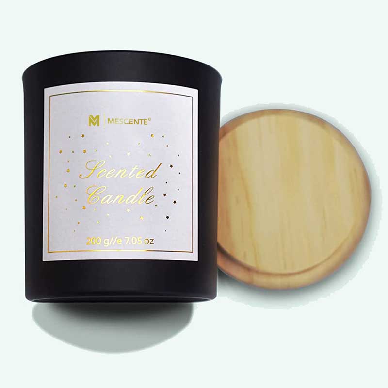 M&Scent Custom Logo Mini kulatá láhev z křišťálového skla Silná káva Sojový vosk Vonné svíčky s krabičkou ve velkém