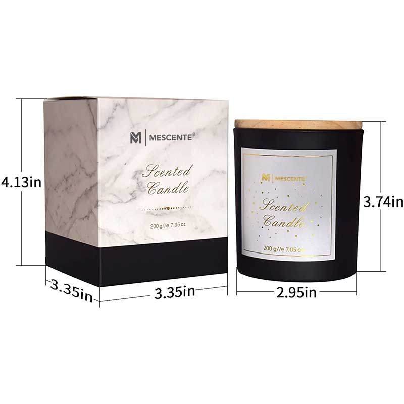 M&Scent Custom Logo Mini kulatá láhev z křišťálového skla Silná káva Sojový vosk Vonné svíčky s krabičkou ve velkém