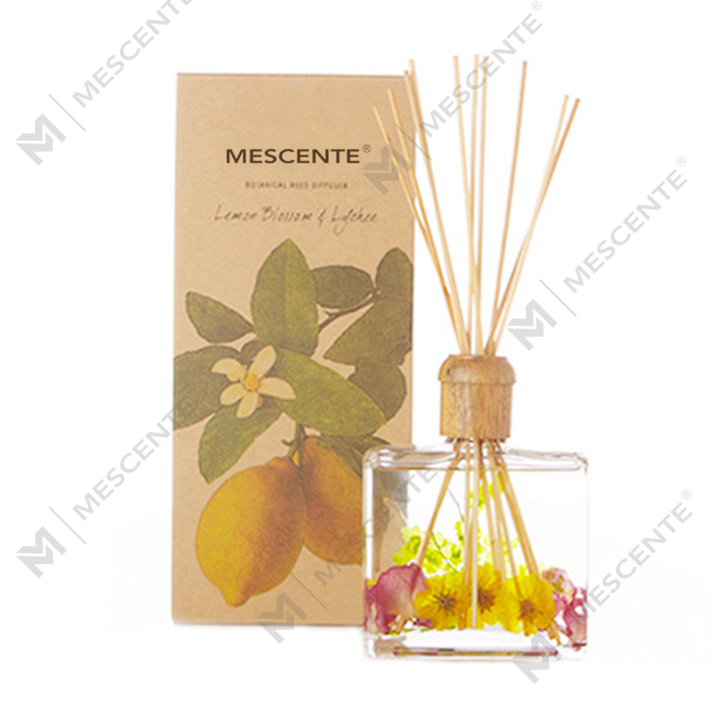 Velkoobchodní vysoce kvalitní luxusní custom Private Label Flower Sola Wood Aroma Reed Difuzér s krabičkou