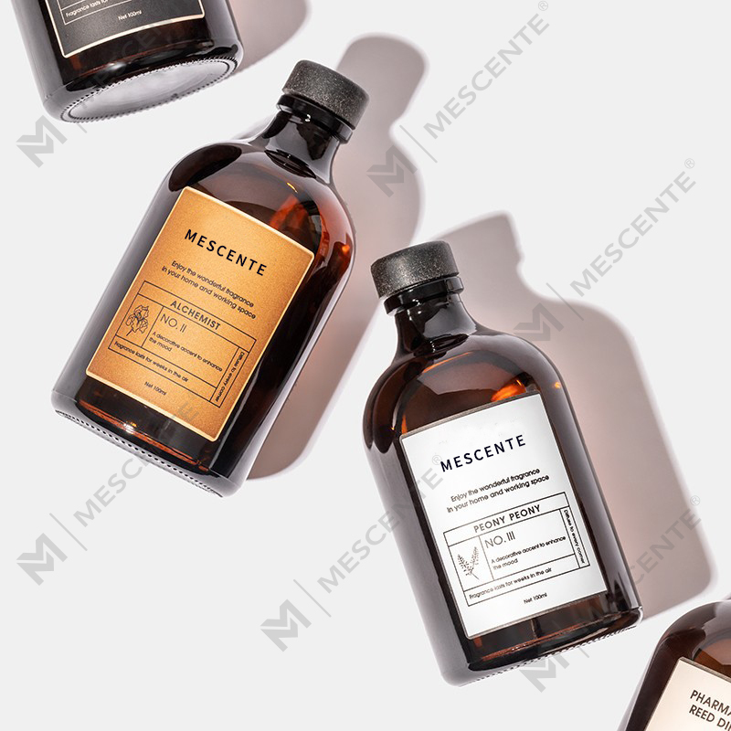 Big Black And Gold 100 ml duhové luxusní sklo barevné tyčinky Fiber Reed difuzér Osvěžovač vzduchu Rozpouštědlo