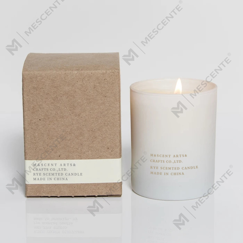 Velkoobchod M&Scent Levný soukromý štítek Velké bílé dřevěné knotové aromaterapeutické svíčky s esenciálním olejem