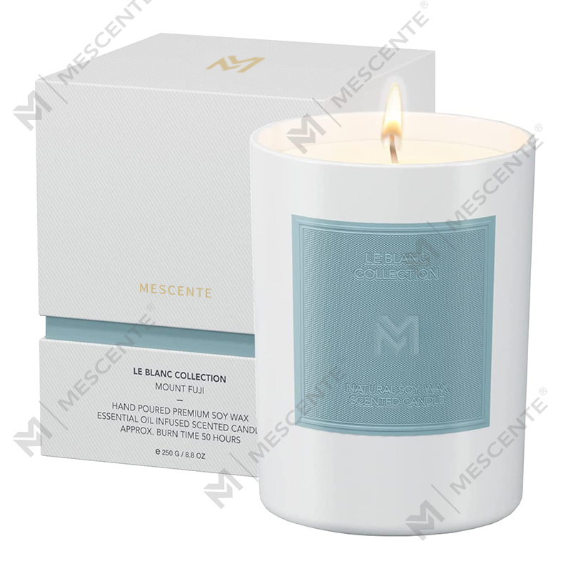 M&Scent velkoobchodní zakázková luxusní černá skleněná skleněná vánoční sada svíček se sójovým voskem