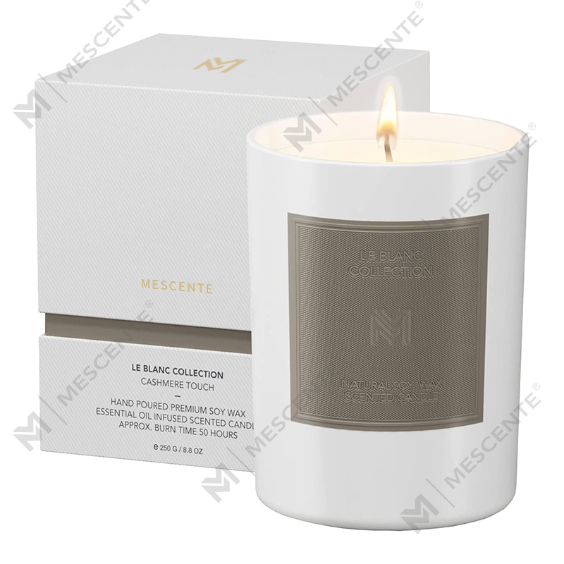 M&Scent velkoobchodní zakázková luxusní černá skleněná skleněná vánoční sada svíček se sójovým voskem