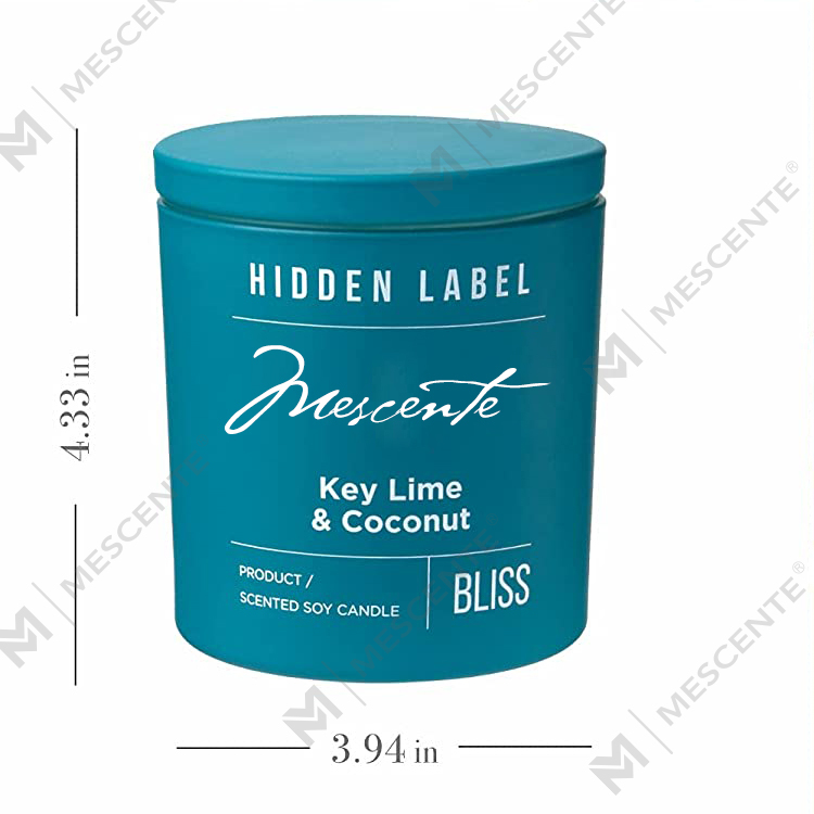 M&Scent velkoobchod luxusní privátní značka černé sklenice vonné svíčky ze sójového vosku s krystaly