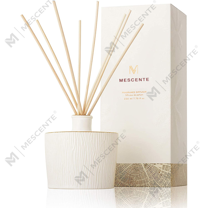 Velkoobchod M&Scent Luxusní skleněná láhev Stik Fiber Kulatý dřevěný šroubový Aroma rákosový difuzér Dárkové sady