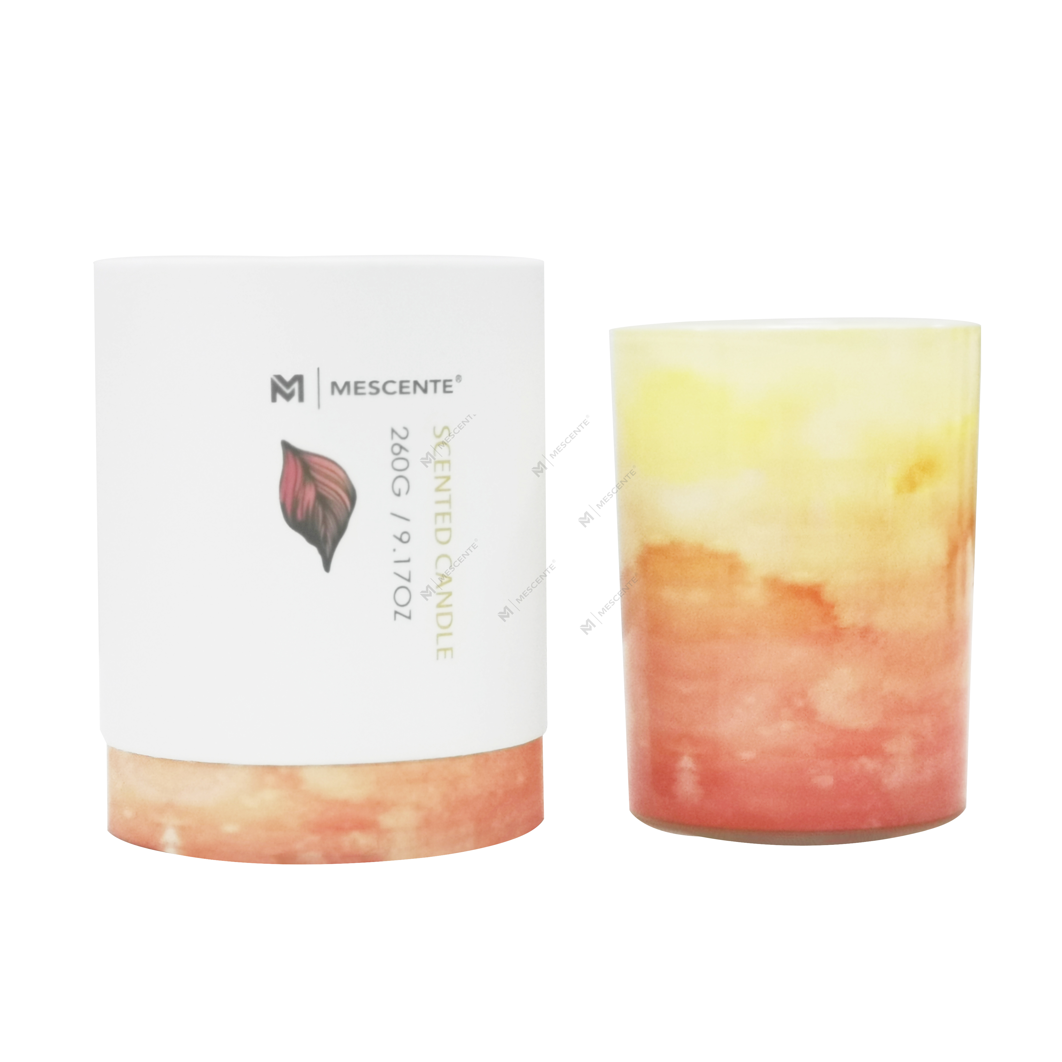 M&Scent velkoobchod privátní značky zelená skleněná nádoba palmová svíčka, duchovní svíčky