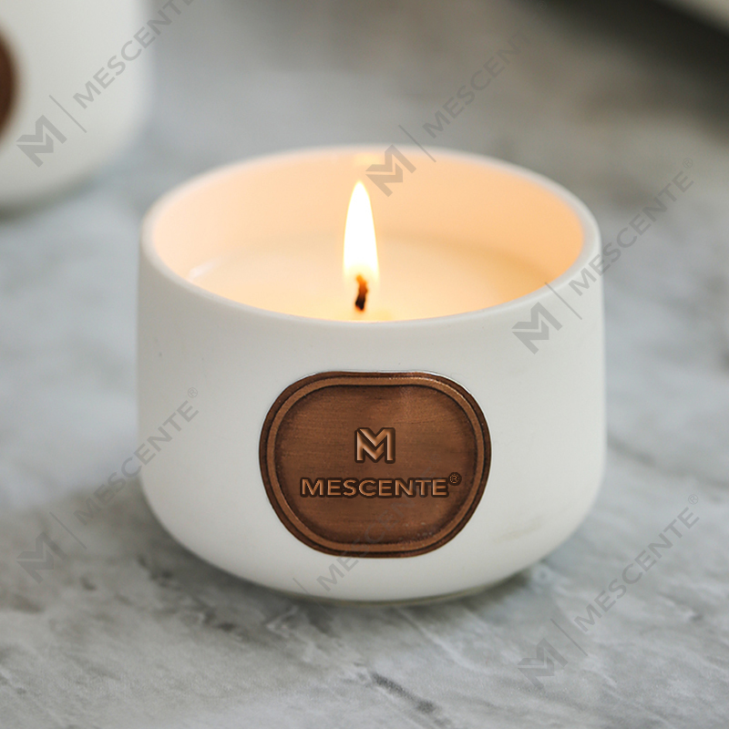 M&Scent privátní značky keramických vlastních vonných svíček s kokosovým voskem dárkové sady