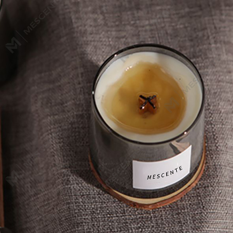 M&Scent luxusní skleněné dózy křišťálové dřevěné knoty vonná svíčka ze sójového vosku, svatební svíčky
