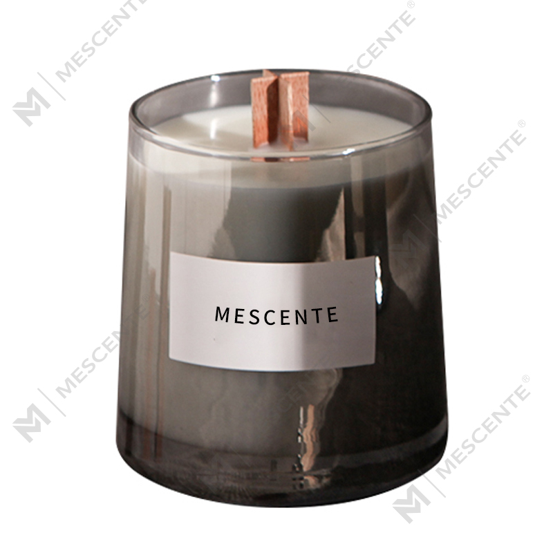 M&Scent luxusní skleněné dózy křišťálové dřevěné knoty vonná svíčka ze sójového vosku, svatební svíčky