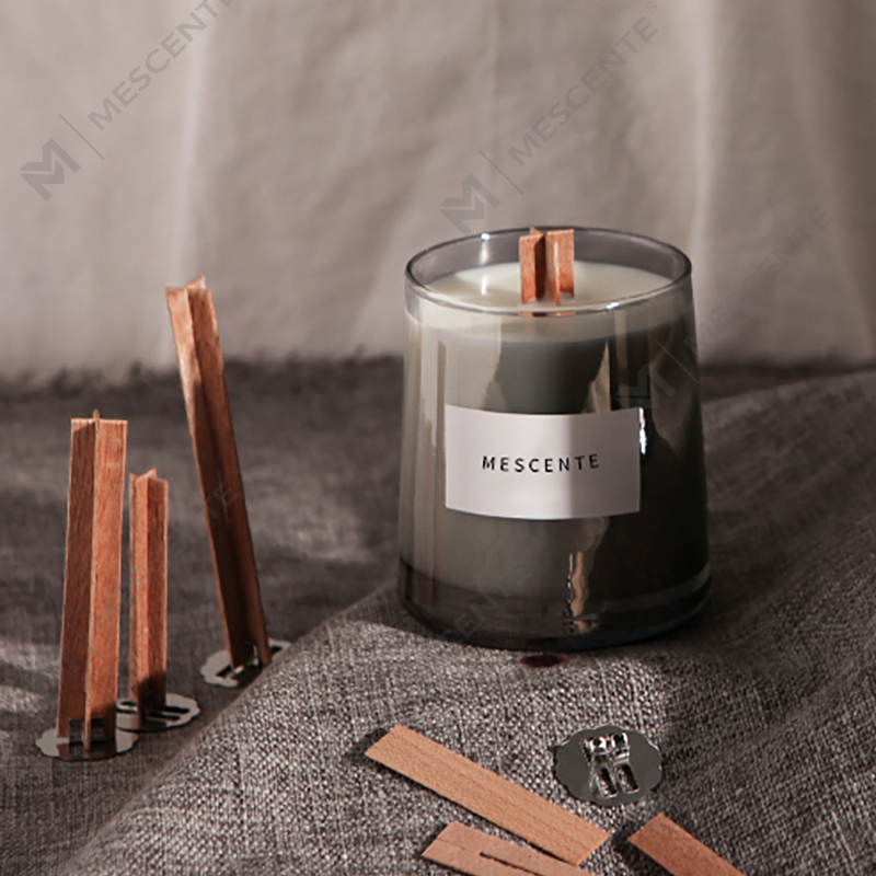 M&Scent luxusní skleněné dózy křišťálové dřevěné knoty vonná svíčka ze sójového vosku, svatební svíčky