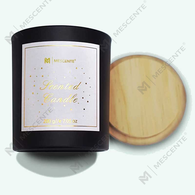 M&Scent Custom Logo Mini kulatá láhev z křišťálového skla Silná káva Sojový vosk Vonné svíčky s krabicí ve velkém