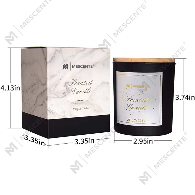 M&Scent Custom Logo Mini kulatá láhev z křišťálového skla Silná káva Sojový vosk Vonné svíčky s krabicí ve velkém