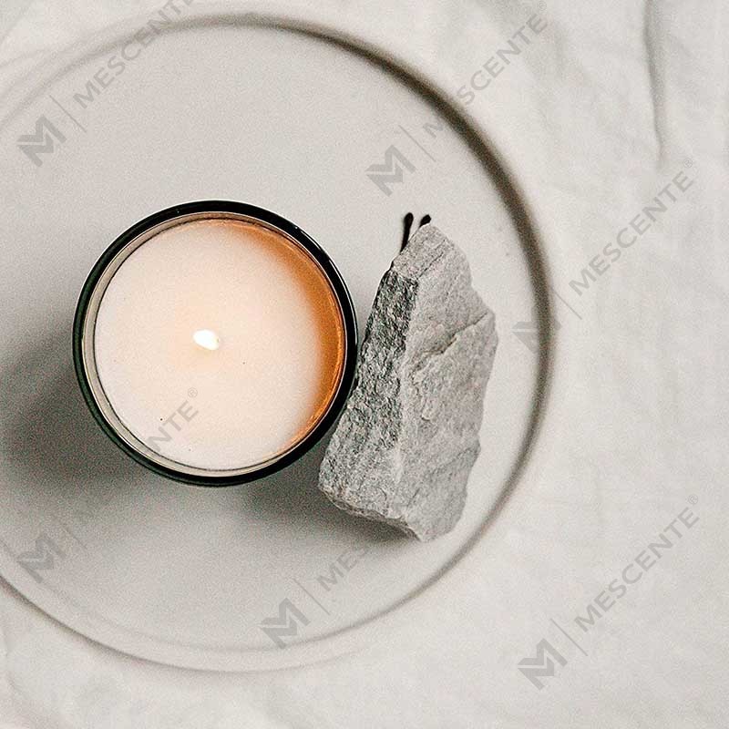 M&Scent Custom Logo Mini kulatá láhev z křišťálového skla Silná káva Sojový vosk Vonné svíčky s krabicí ve velkém