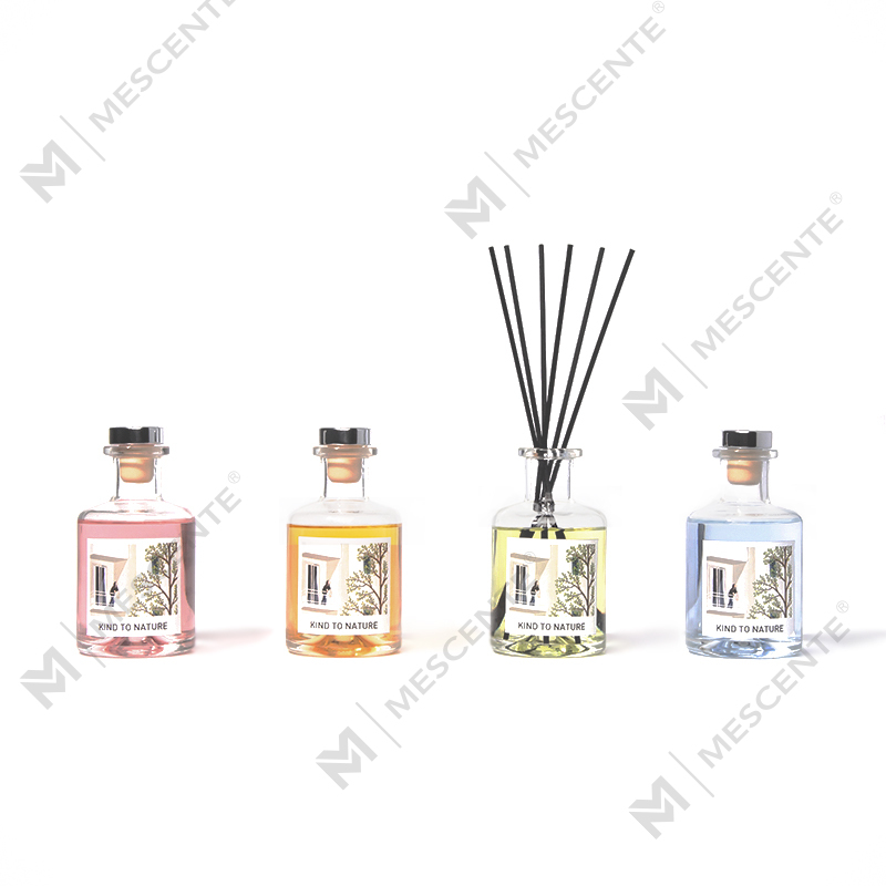 M&Scent luxusní dekorativní velká láhev rákosový difuzér s esenciálním olejem s dárkovou sadou sušených květin