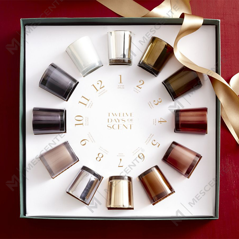 M&Scent Luxury Custom Jar Home Fragrance Vánoční vonné svíčky ze sójového vosku s víčkem