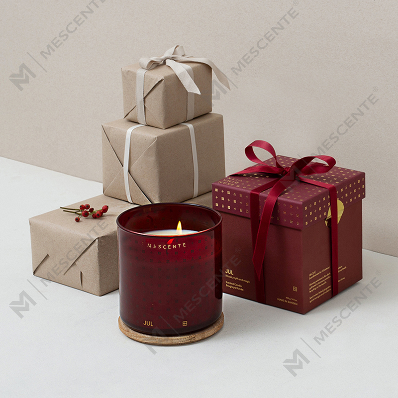 M&Scent Luxusní ručně vyráběné vánoční dekorativní svíčky ze sójového vosku na zakázku s dárkovou krabičkou